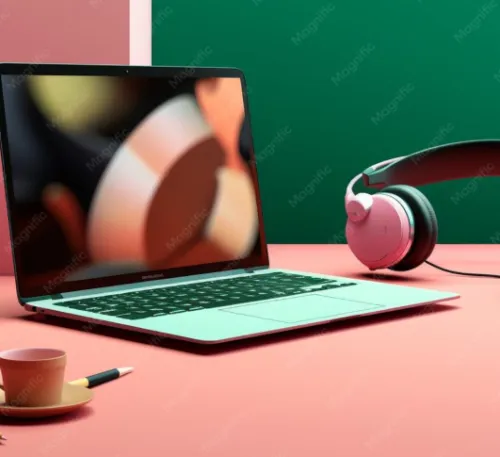 Laptop Headphone Workstation Set